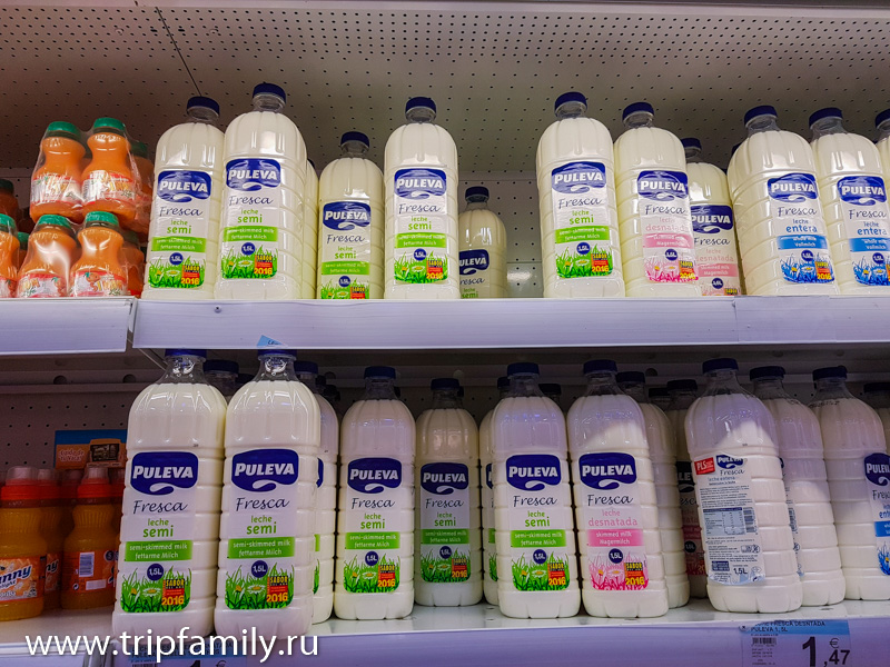 молоко в Испании 